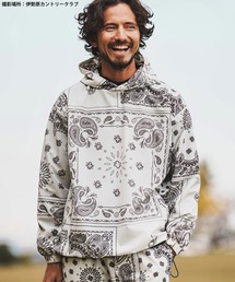 1minute 1second(~jbgZJh)mpa3366- bandana pattern nylon hoody p[J[(p[J[)