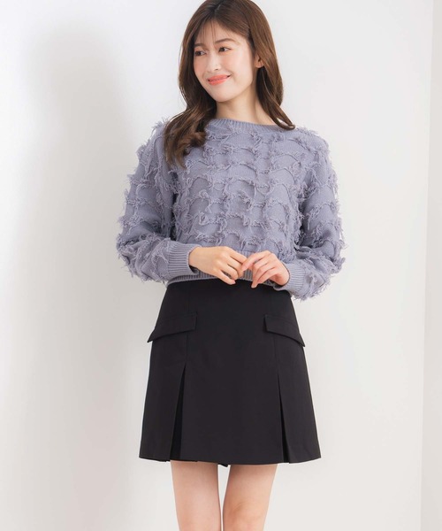 NOELA（ノエラ）の「ミニ丈スカート（スカート・レディース・ブラック/ベージュ・S/M）」の2枚目の写真