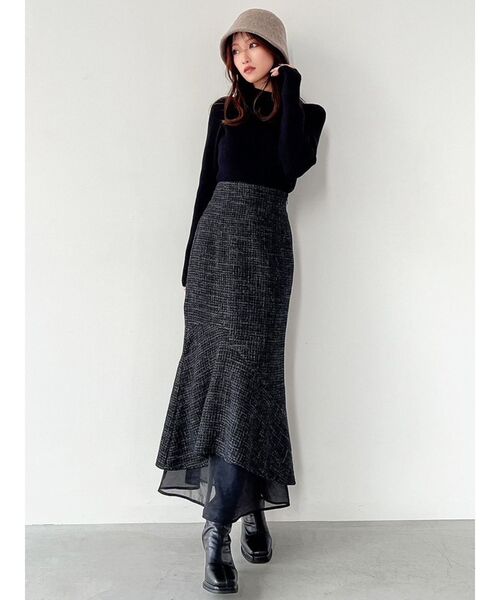 RESEXXY(リゼクシー)の「シアードッキングツイードスカート(スカート・レディース・ブラック/ピンク/ミント・FREE)」の10枚目の写真