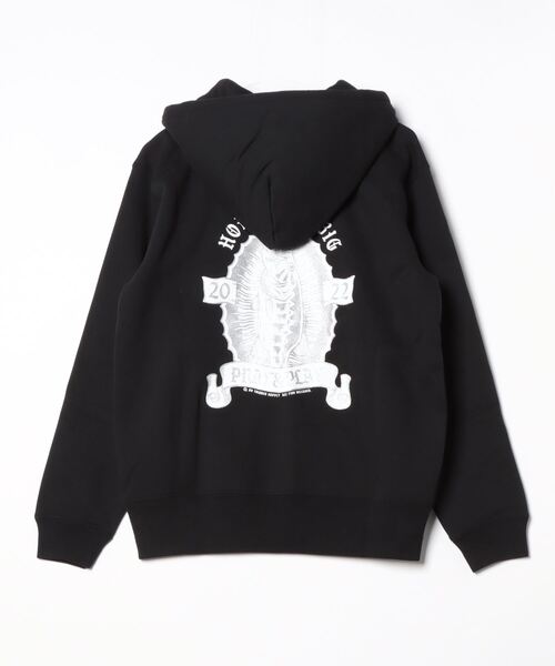 NOTHINKER（ノーシンカー）の「PRAY Zip Hoodie（パーカー・メンズ・ブラック・X-LARGE/LARGE/MEDIUM/SMALL）」の8枚目の写真