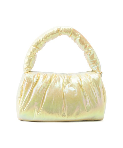 ADAM ET ROPE'（アダムエロペ）の「【サステナブル】ワンハンドルパフバッグ（ハンドバッグ・レディース・グレー/イエロー・FREE）」の5枚目の写真