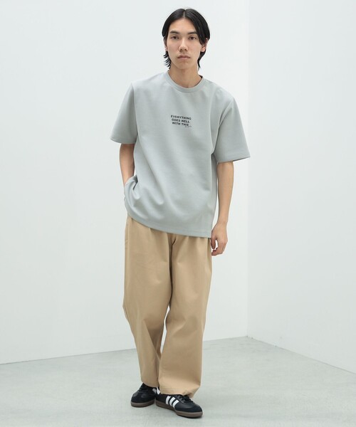 BEAMS HEART（ビームスハート）の「ダンボール ロゴ プリント Tシャツ（吸水速乾・毛玉軽減）（Tシャツ/カットソー・メンズ・ホワイト/グレー/ブルー系その他・S/M/L/XL）」の5枚目の写真