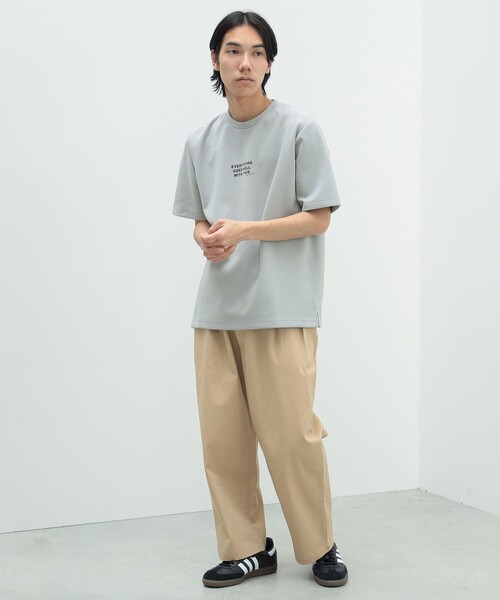 BEAMS HEART（ビームスハート）の「ダンボール ロゴ プリント Tシャツ（吸水速乾・毛玉軽減）（Tシャツ/カットソー・メンズ・ホワイト/グレー/ブルー系その他・S/M/L/XL）」の6枚目の写真