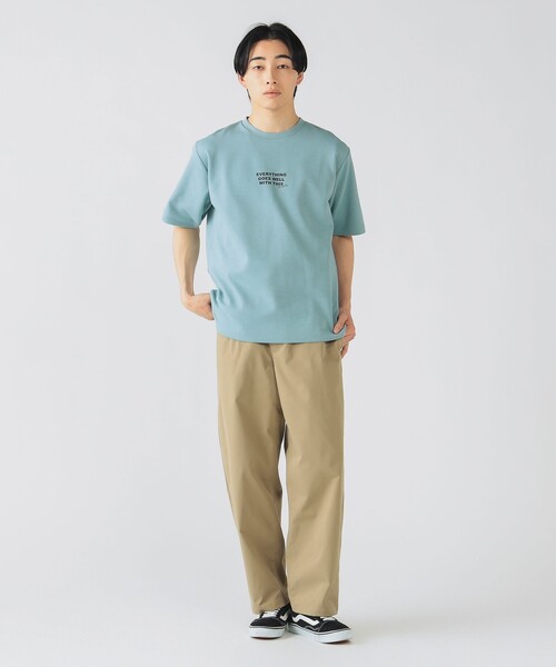 BEAMS HEART（ビームスハート）の「ダンボール ロゴ プリント Tシャツ（吸水速乾・毛玉軽減）（Tシャツ/カットソー・メンズ・ホワイト/グレー/ブルー系その他・S/M/L/XL）」の9枚目の写真