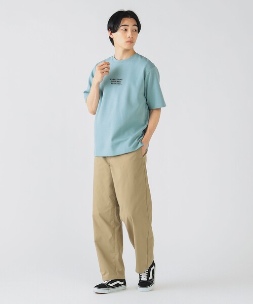 BEAMS HEART（ビームスハート）の「ダンボール ロゴ プリント Tシャツ（吸水速乾・毛玉軽減）（Tシャツ/カットソー・メンズ・ホワイト/グレー/ブルー系その他・S/M/L/XL）」の10枚目の写真