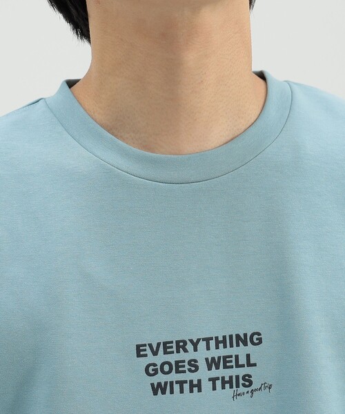 BEAMS HEART（ビームスハート）の「ダンボール ロゴ プリント Tシャツ（吸水速乾・毛玉軽減）（Tシャツ/カットソー・メンズ・ホワイト/グレー/ブルー系その他・S/M/L/XL）」の20枚目の写真