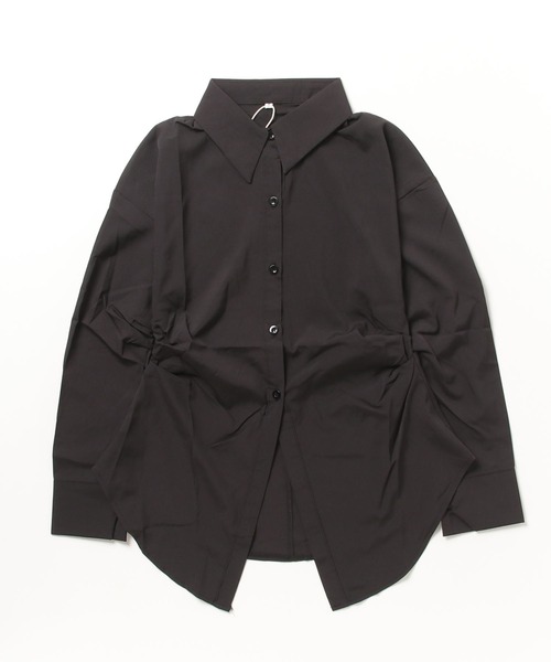 a lot of love（ア ロット オブ ラブ）の「スリムウエストロングシャツ（シャツ/ブラウス・レディース・ブラック/ホワイト・L/S/M）」の11枚目の写真