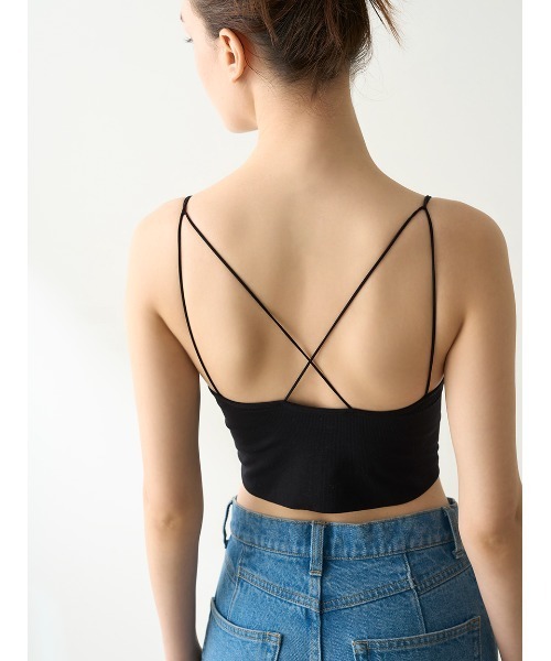 LILY BROWN(リリーブラウン)の「【LILY BROWN Lingerie】カップインキャミ/サントーニ(ブラジャー・レディース・ブラック/オフホワイト/グリーン・FREE)」の4枚目の写真