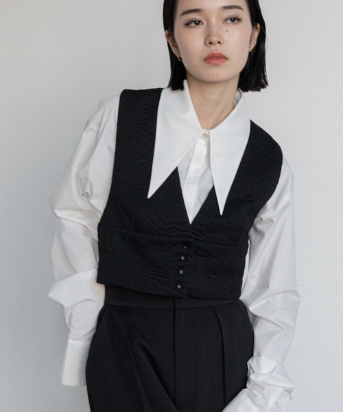 VACANCY(ヴァカンシー)の「カットキルティングウェーブベスト(ベスト・レディース・アイボリー/ブラック・FREE)」の19枚目の写真
