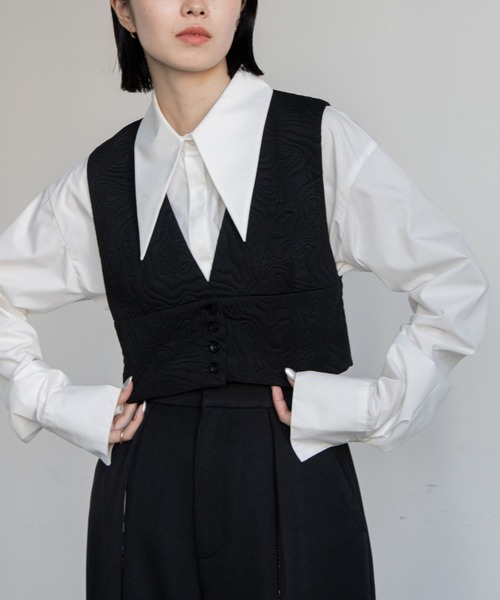 VACANCY(ヴァカンシー)の「カットキルティングウェーブベスト(ベスト・レディース・アイボリー/ブラック・FREE)」の18枚目の写真