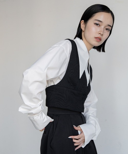 VACANCY(ヴァカンシー)の「カットキルティングウェーブベスト(ベスト・レディース・アイボリー/ブラック・FREE)」の21枚目の写真