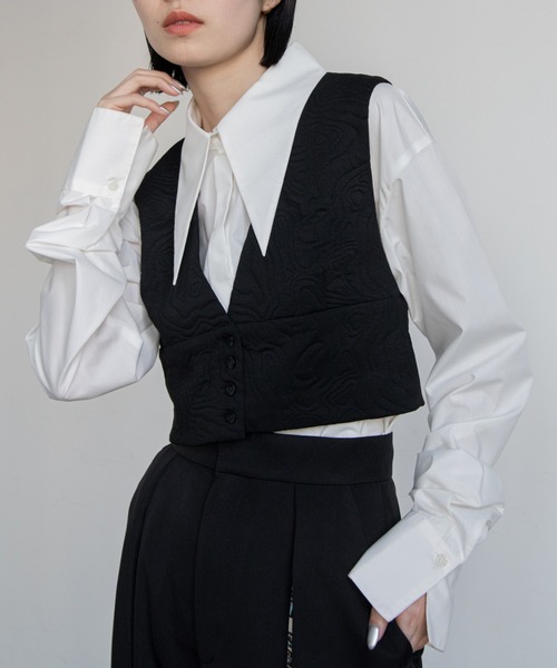 VACANCY(ヴァカンシー)の「カットキルティングウェーブベスト(ベスト・レディース・アイボリー/ブラック・FREE)」の17枚目の写真