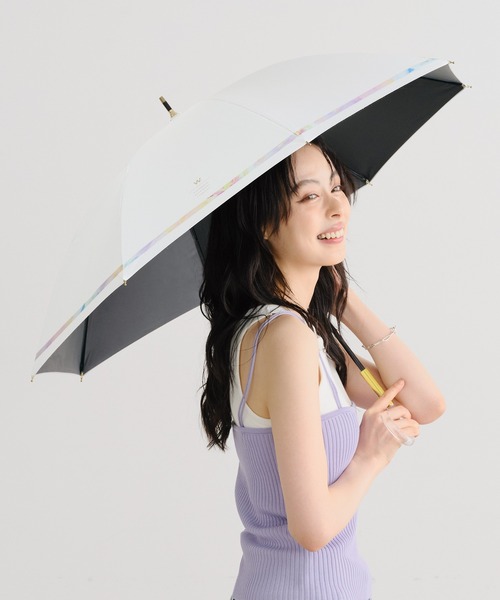 Wpc.（ダブリュピーシー）の「遮光ニュアンスライン（長傘・レディース・ベージュ/サックスブルー/ブラック/オフホワイト・FREE）」の2枚目の写真