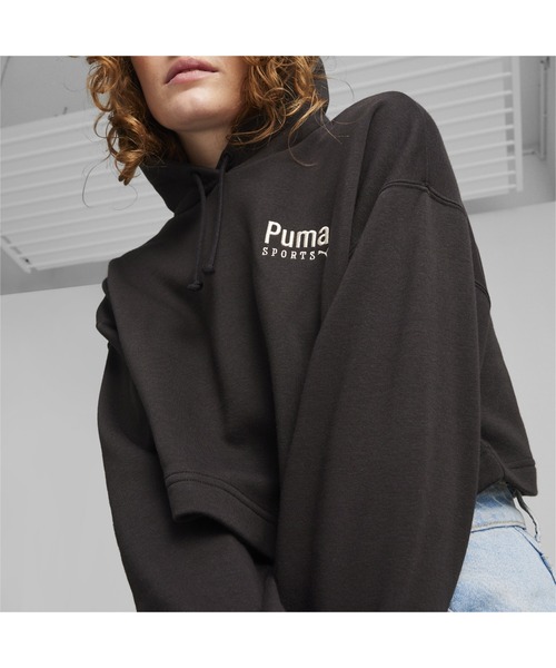 PUMA(プーマ)の「PUMA プーマ ウィメンズ プーマ チーム オーバーサイズ フーディ(パーカー・レディース・ブラック/ライトグレー/オフホワイト・X-SMALL/SMALL/MEDIUM/LARGE)」の13枚目の写真