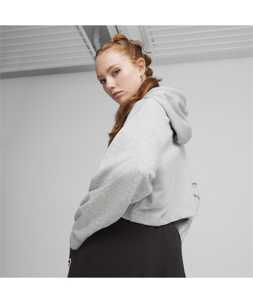 PUMA(プーマ)の「PUMA プーマ ウィメンズ プーマ チーム オーバーサイズ フーディ(パーカー・レディース・ブラック/ライトグレー/オフホワイト・X-SMALL/SMALL/MEDIUM/LARGE)」の7枚目の写真