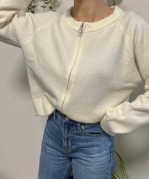 ジップアップニットカーディガン