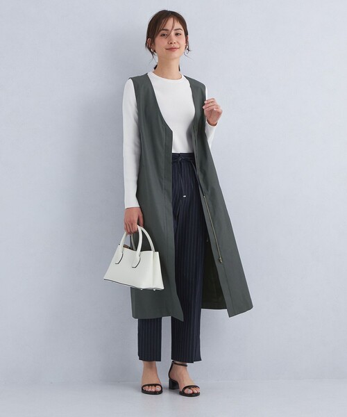 グリーンレーベルリラクシング　ロングジレ　ジャンスカ　ベージュ　総ボタン　無地 Amazon.co.jp: [ユナイテッドアローズ グリーンレーベル