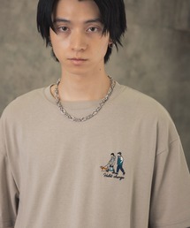 ILL'S（イルズ）の「新柄追加 ワンポイント刺繍ロゴ ヒゲおじ   デイリーウォーキング ビッグシルエット半袖Tシャツ カットソー メンズ レディース【ILL'S 】（Tシャツ/カットソー）」