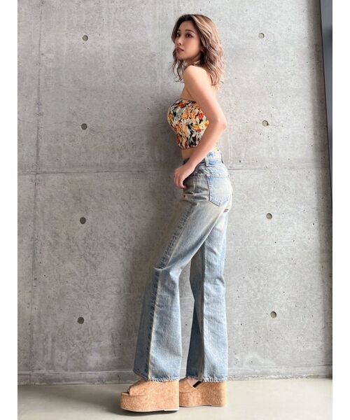 GYDA（ジェイダ）の「FLOWER PATTERNベアビスチェ（チューブトップ・レディース・アイボリー/ブラック・FREE）」の20枚目の写真