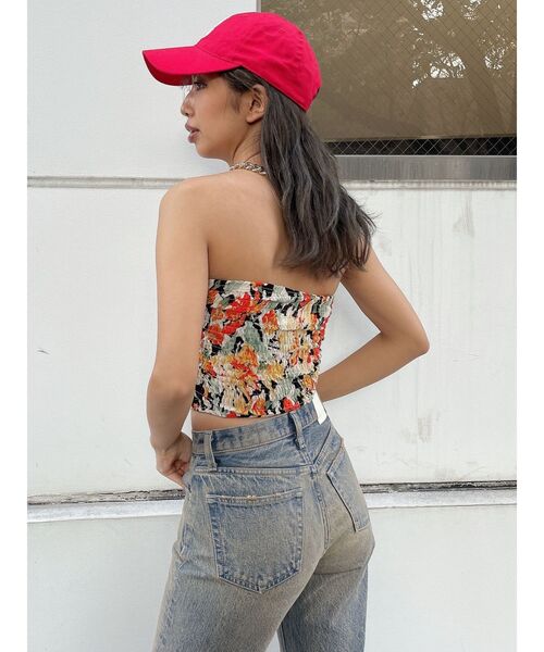 GYDA（ジェイダ）の「FLOWER PATTERNベアビスチェ（チューブトップ・レディース・アイボリー/ブラック・FREE）」の21枚目の写真