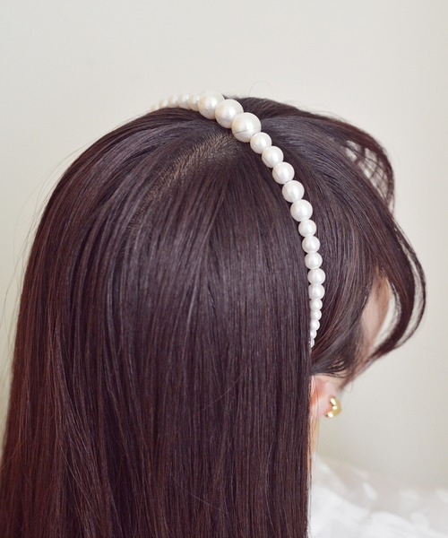 styiro（スタイロ）の「パールデザインカチューシャ（カチューシャ・レディース・ホワイト系その他/ホワイト系その他2/ホワイト系その他4/ホワイト系その他5/ホワイト系その他6/ホワイト系その他3/ホワイト系その他7・FREE）」の7枚目の写真