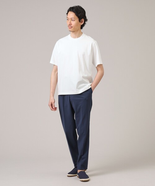 TAKEO KIKUCHI(タケオキクチ)の「【抗菌防臭】ジャケットインナー 半袖 カットソー(Tシャツ/カットソー・メンズ・ホワイト/ライトグレー/ライトブルー/ブラック・01/02/03/04/05)」の8枚目の写真