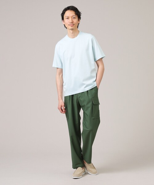 TAKEO KIKUCHI(タケオキクチ)の「【抗菌防臭】ジャケットインナー 半袖 カットソー(Tシャツ/カットソー・メンズ・ホワイト/ライトグレー/ライトブルー/ブラック・01/02/03/04/05)」の16枚目の写真