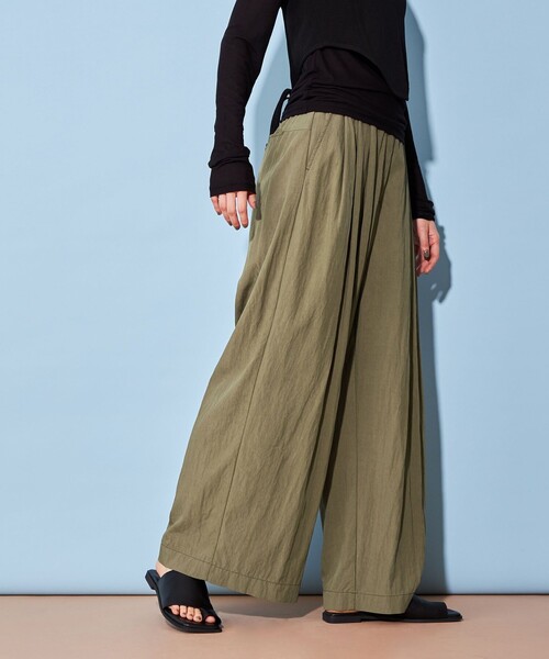 CITEN（シテン）の「＜CITEN＞3タック イージー ワイド パンツ（その他パンツ・レディース・ダークグリーン/ライトブルー/ダークグレー/オリーブ/ベージュ・S/M）」の10枚目の写真