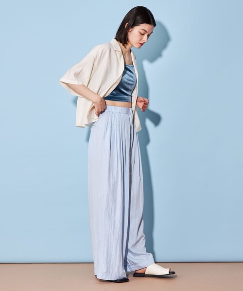 CITEN（シテン）の「＜CITEN＞3タック イージー ワイド パンツ（その他パンツ・レディース・ダークグリーン/ライトブルー/ダークグレー/オリーブ/ベージュ・S/M）」の15枚目の写真