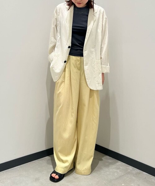 CITEN（シテン）の「＜CITEN＞3タック イージー ワイド パンツ（その他パンツ・レディース・ダークグリーン/ライトブルー/ダークグレー/オリーブ/ベージュ・S/M）」の18枚目の写真