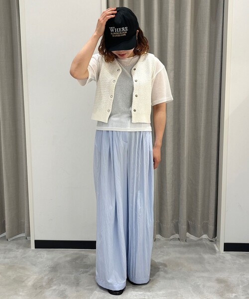 CITEN（シテン）の「＜CITEN＞3タック イージー ワイド パンツ（その他パンツ・レディース・ダークグリーン/ライトブルー/ダークグレー/オリーブ/ベージュ・S/M）」の21枚目の写真