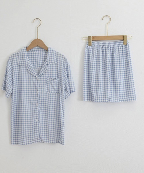 Miniministore(ミニミニストア)の「韓国 パジャマ 上下セット ルームウェア(ルームウェア/パジャマ・レディース・イエロー×グリーン/グレー/パープル/サーモンピンク/ピンク/レッド/ブルー/ブラック/ミント・FREE)」の22枚目の写真