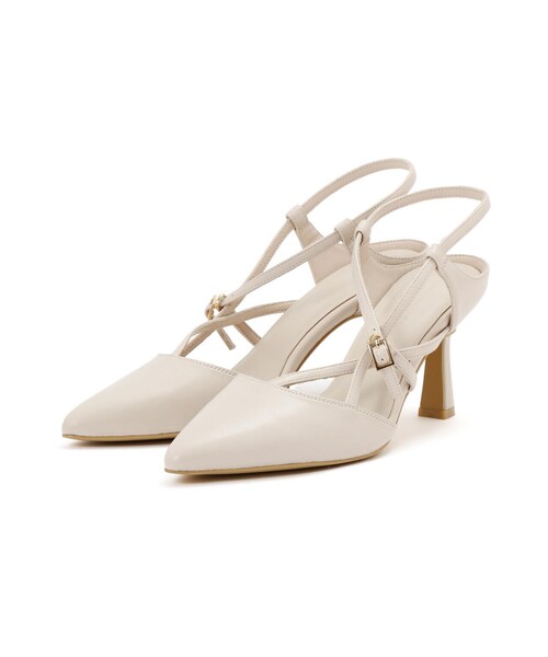 EDIT COLOGNE(エディットコロン)の「ナロークロスストラッフパンプス(パンプス・レディース・ライトグリーン/ベージュ/ブラック・23.0cm/23.5cm/24.0cm)」の7枚目の写真