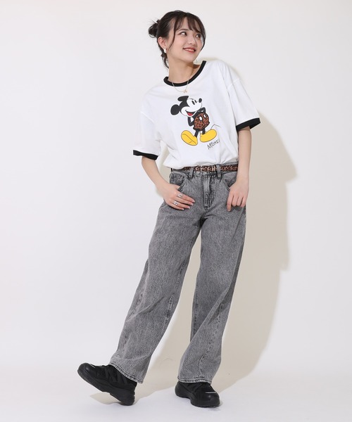 Disney(ディズニー)の「親子お揃い ディズニー リンガーTシャツ 9235A(Tシャツ/カットソー・レディース・ブラック×レッド/その他9・M/L/XL/S)」の10枚目の写真