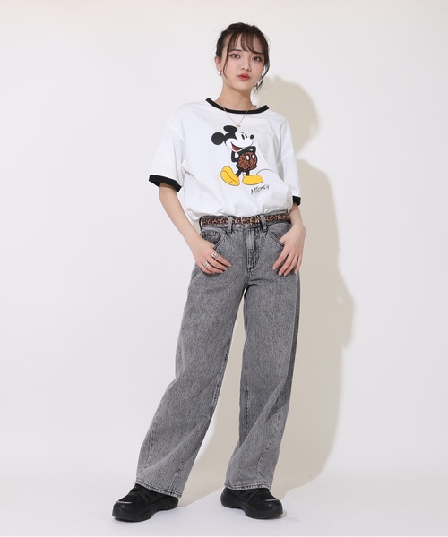 Disney(ディズニー)の「親子お揃い ディズニー リンガーTシャツ 9235A(Tシャツ/カットソー・レディース・ブラック×レッド/その他9・M/L/XL/S)」の12枚目の写真