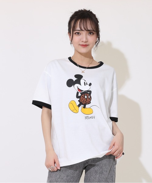 Disney(ディズニー)の「親子お揃い ディズニー リンガーTシャツ 9235A(Tシャツ/カットソー・レディース・ブラック×レッド/その他9・M/L/XL/S)」の6枚目の写真