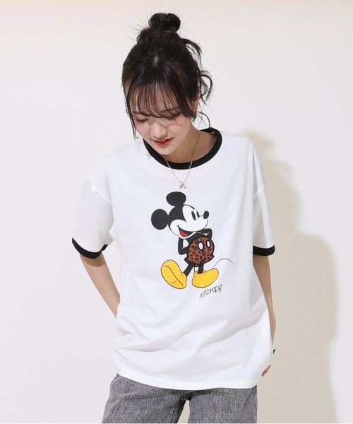 Disney(ディズニー)の「親子お揃い ディズニー リンガーTシャツ 9235A(Tシャツ/カットソー・レディース・ブラック×レッド/その他9・M/L/XL/S)」の5枚目の写真