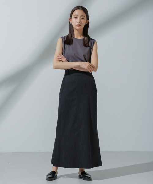 NANO universe（ナノユニバース）の「Anti Soaked(R) 汗染み防止 ノースリーブTシャツ（Tシャツ/カットソー・レディース・チャコール/グレー系その他4/ホワイト/ブラック・S/M）」の22枚目の写真