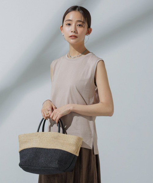 NANO universe（ナノユニバース）の「Anti Soaked(R) 汗染み防止 ノースリーブTシャツ（Tシャツ/カットソー・レディース・チャコール/グレー系その他4/ホワイト/ブラック・S/M）」の17枚目の写真