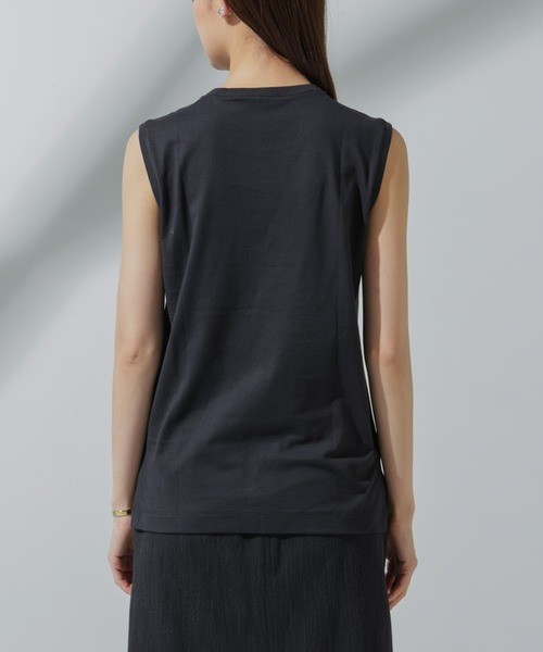 NANO universe（ナノユニバース）の「Anti Soaked(R) 汗染み防止 ノースリーブTシャツ（Tシャツ/カットソー・レディース・チャコール/グレー系その他4/ホワイト/ブラック・S/M）」の14枚目の写真