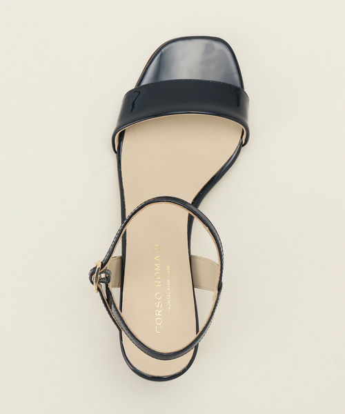 CORSO ROMA 9/コルソローマノーヴェ】エナメルサンダル