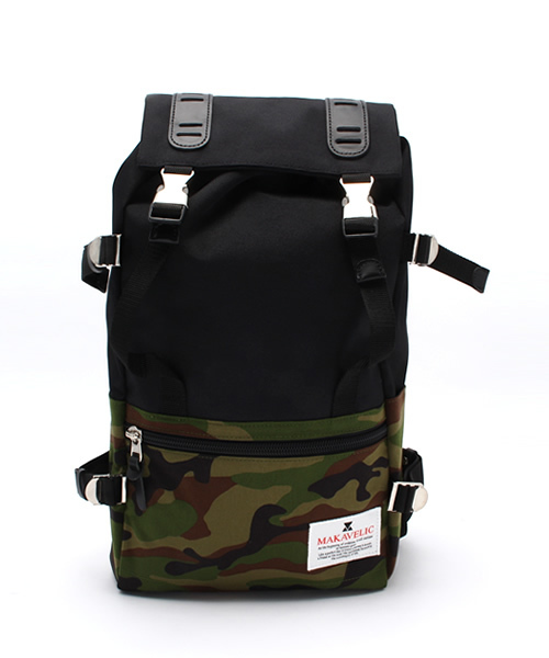 MAKAVELIC（マキャベリック）の「【MAKAVELIC】TRUCKS DOUBLE BELT DAYPACK MEDIUM（バックパック/リュック・レディース・ブラック/ネイビー/その他/その他1・FREE）」の4枚目の写真