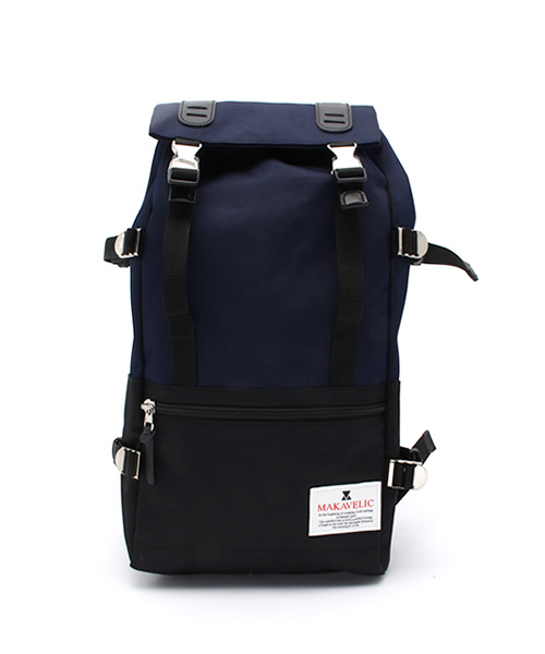 MAKAVELIC（マキャベリック）の「【MAKAVELIC】TRUCKS DOUBLE BELT DAYPACK MEDIUM（バックパック/リュック・レディース・ブラック/ネイビー/その他/その他1・FREE）」の2枚目の写真