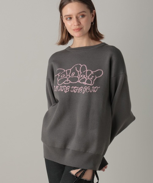 GAB GAB（ガブガブ）の「【FOREVER21×GAB GAB】ジャガードプルオーバー（ニット/セーター・レディース・ベージュ/チャコールグレー・FREE）」の6枚目の写真