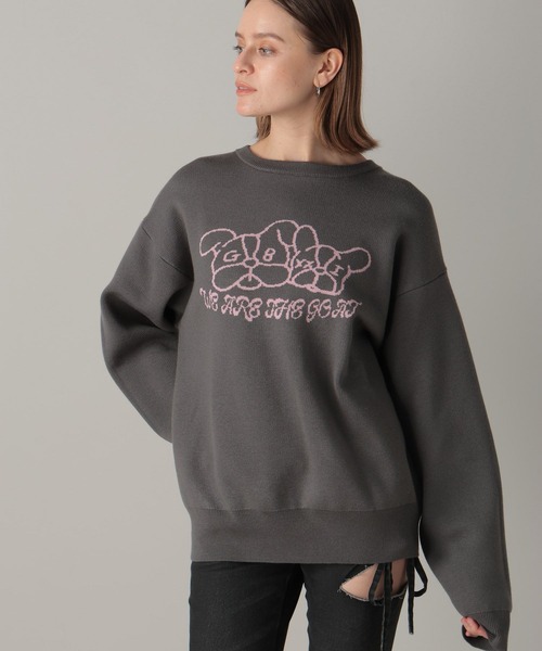 GAB GAB（ガブガブ）の「【FOREVER21×GAB GAB】ジャガードプルオーバー（ニット/セーター・レディース・ベージュ/チャコールグレー・FREE）」の5枚目の写真