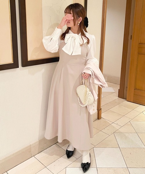 Apolina 22aw ワンピース フレアスリーブワンピース/WEB限定/洗える(ワンピース) | OFUON le MK