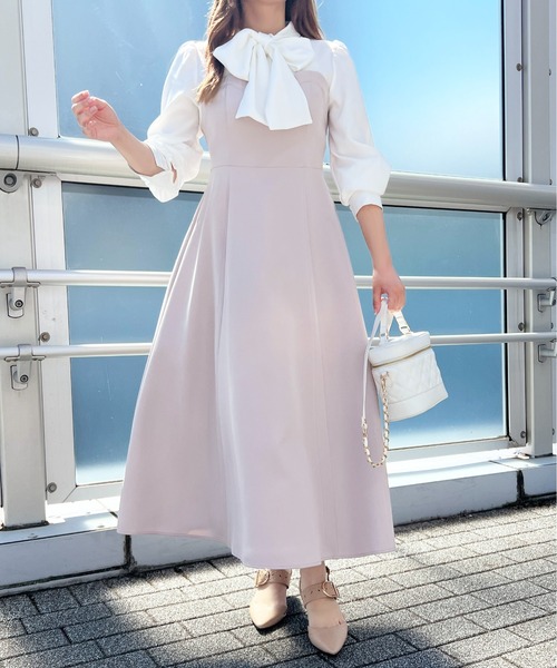 新品タグ付き✨MIU MIU　ボウタイベルベットフレアワンピース　パールビジュー 楽天市場】【SALE】 ボウタイレースビジューベルトワンピース