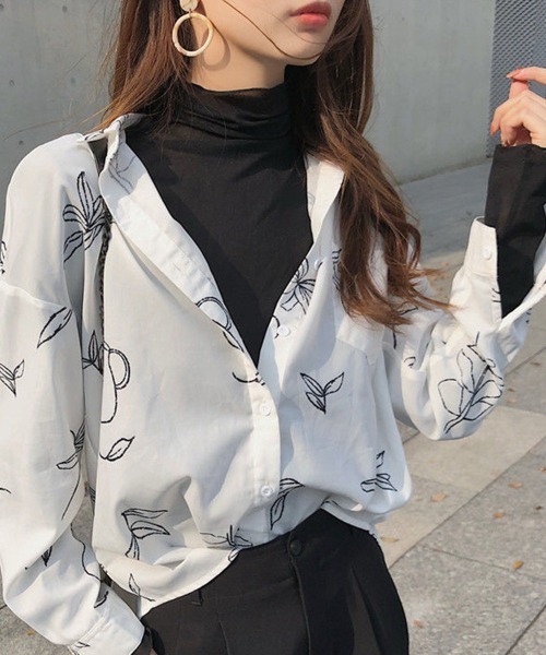 Miniministore(ミニミニストア)の「大人気 トップス レディース 長袖(シャツ/ブラウス・レディース・ベージュ/ホワイト/ブルーグレー/ブラック・FREE)」の16枚目の写真