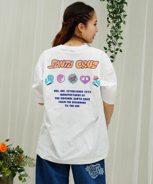SANTA CRUZ（サンタクルーズ）の「【ムラサキスポーツ限定】SANTACRUZ/サンタクルーズ 半袖ラッシュガード 水陸両用 UVカット オーバーサイズ ユニセックス 502242633（Tシャツ/カットソー・レディース・ブラック/ホワイト・L/M）」の12枚目の写真