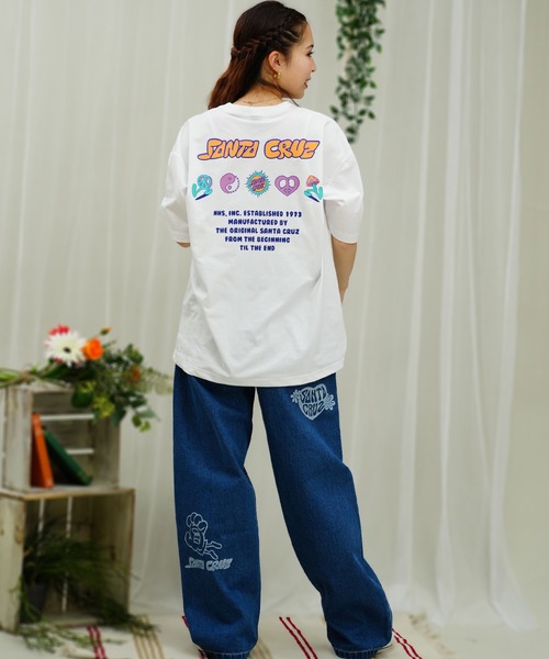 SANTA CRUZ（サンタクルーズ）の「【ムラサキスポーツ限定】SANTACRUZ/サンタクルーズ 半袖ラッシュガード 水陸両用 UVカット オーバーサイズ ユニセックス 502242633（Tシャツ/カットソー・レディース・ブラック/ホワイト・L/M）」の7枚目の写真